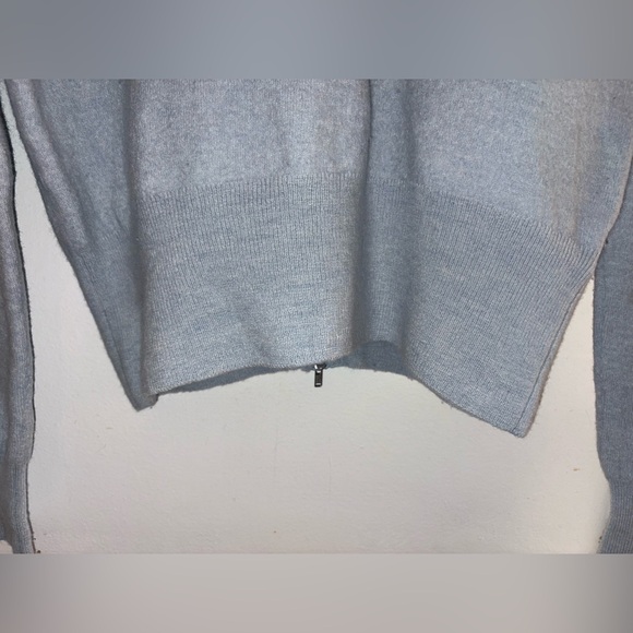 J.Crew 100% Merino Wool Back-Zipped Crewneck Sweater in Light Blue - Size Large - Picture 4 of 12